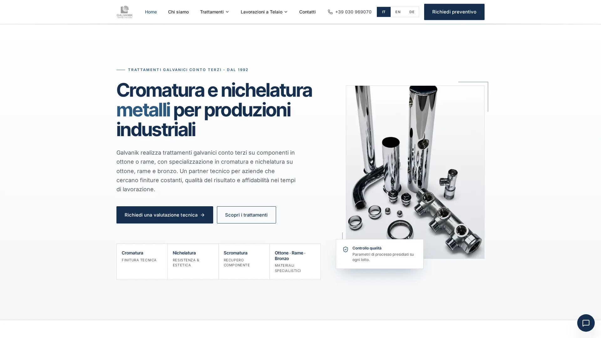Anteprima del sito web Galvanik.it