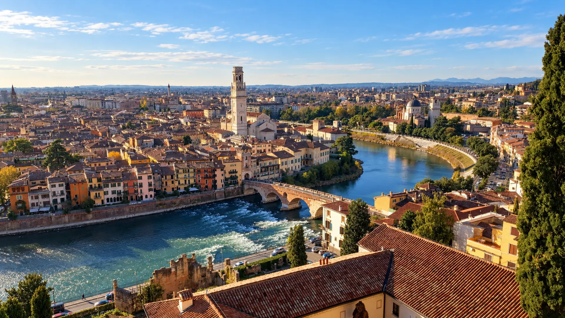 Veduta del centro di Verona, capoluogo servito dalla web agency per siti web e landing page