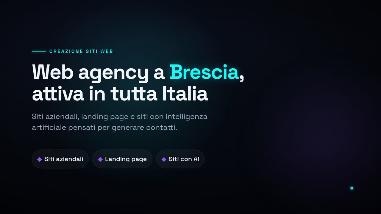 Anteprima del video di presentazione di Creazione Siti Web